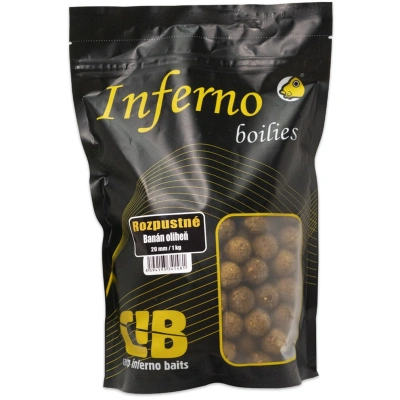 Carp inferno rozpustné boilies nutra line banán oliheň - 1 kg 20 mm