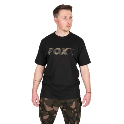 Fox tričko black camo logo t-shirt - s