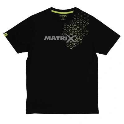 Matrix tričko black hex print t-shirt - xxl