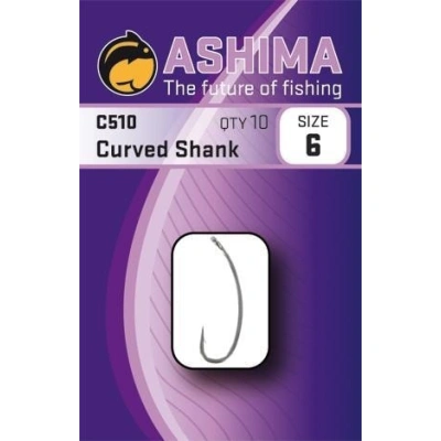 Ashima Háčky C510 Curved Shank 10ks - vel. 10