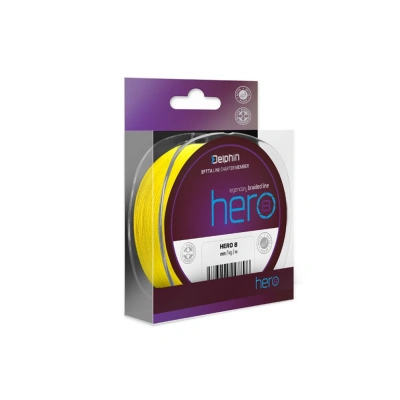 Delphin Šňůra Hero 8 fluo žlutá - 0,20mm 14,10kg 117m