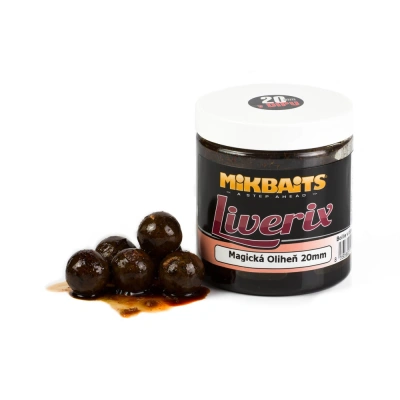 Mikbaits Boilie v dipu Liverix 250ml - Mazaná škeble 16mm 