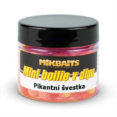 Mikbaits mini boilie v dipu 6-8 mm 50 ml-pikantní švestka