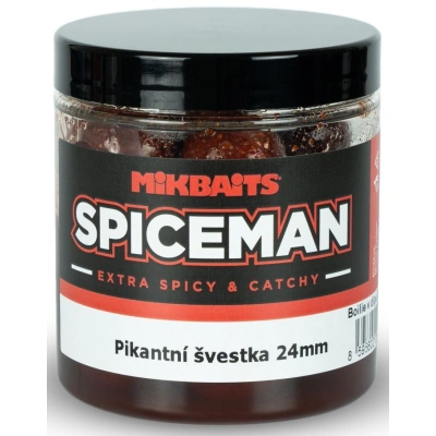 Mikbaits boilie v dipu spiceman pikantní švestka 250 ml - 24 mm